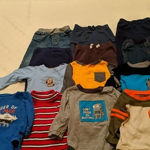 Boy 12 month pants and shirts lot